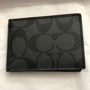 Coach black calf Leather